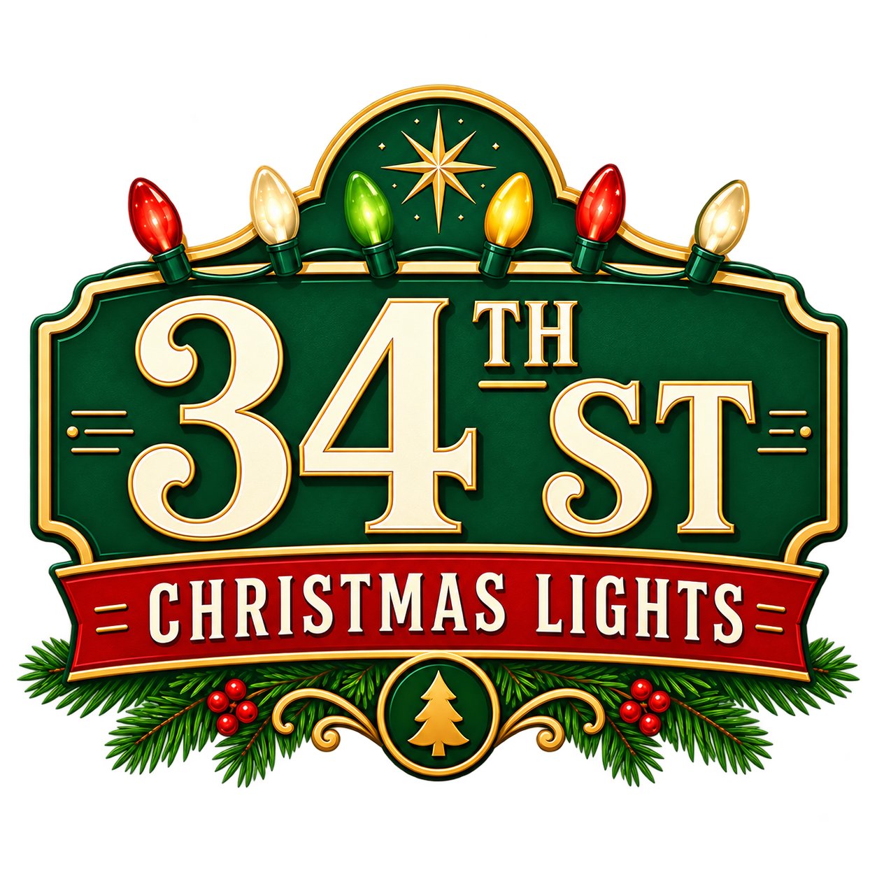 34th St Christmas Lights logo